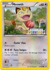 Meowth 67/108 Non Holo Build-A-Bear Stamp Promo - Build-A-Bear Workshop